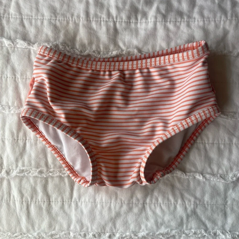 RuffleButts Striped Ruffle Swim Bottom - Size 12-18mo